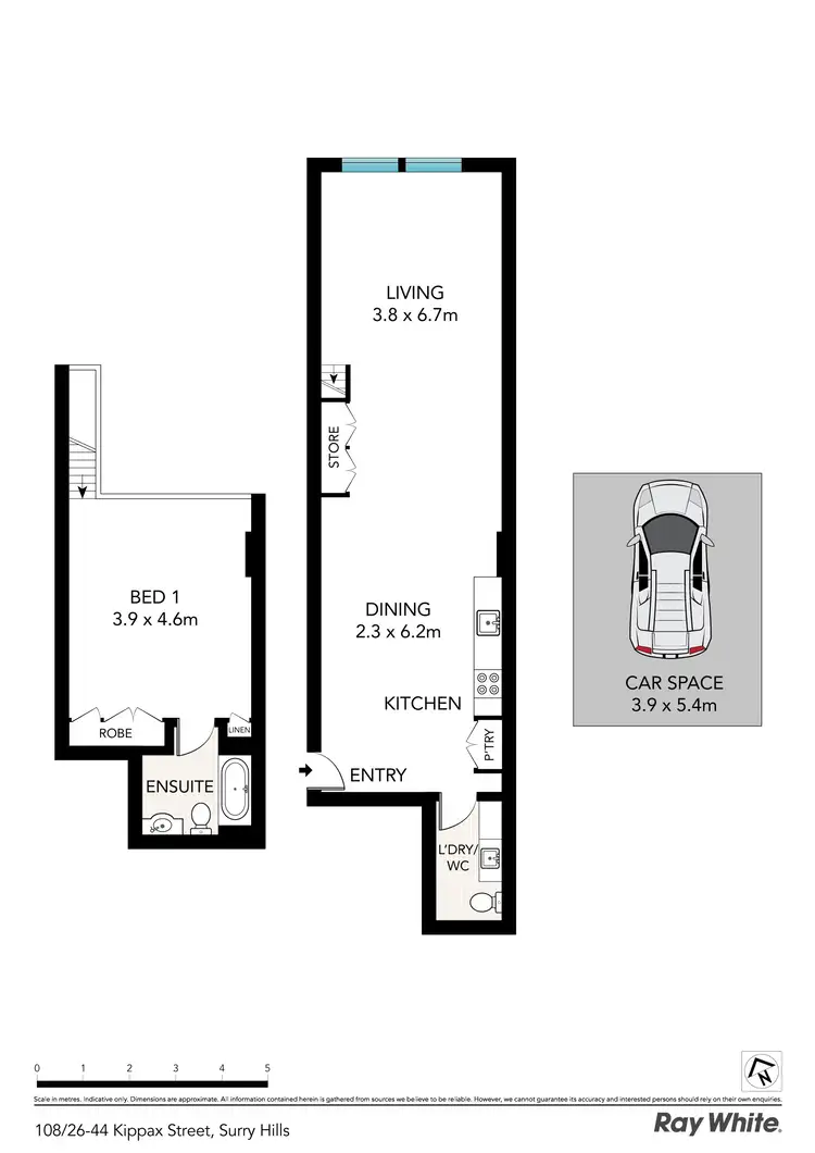 Floorplan of Homely apartment listing, 108/26-44 Kippax Street, Surry Hills NSW 2010