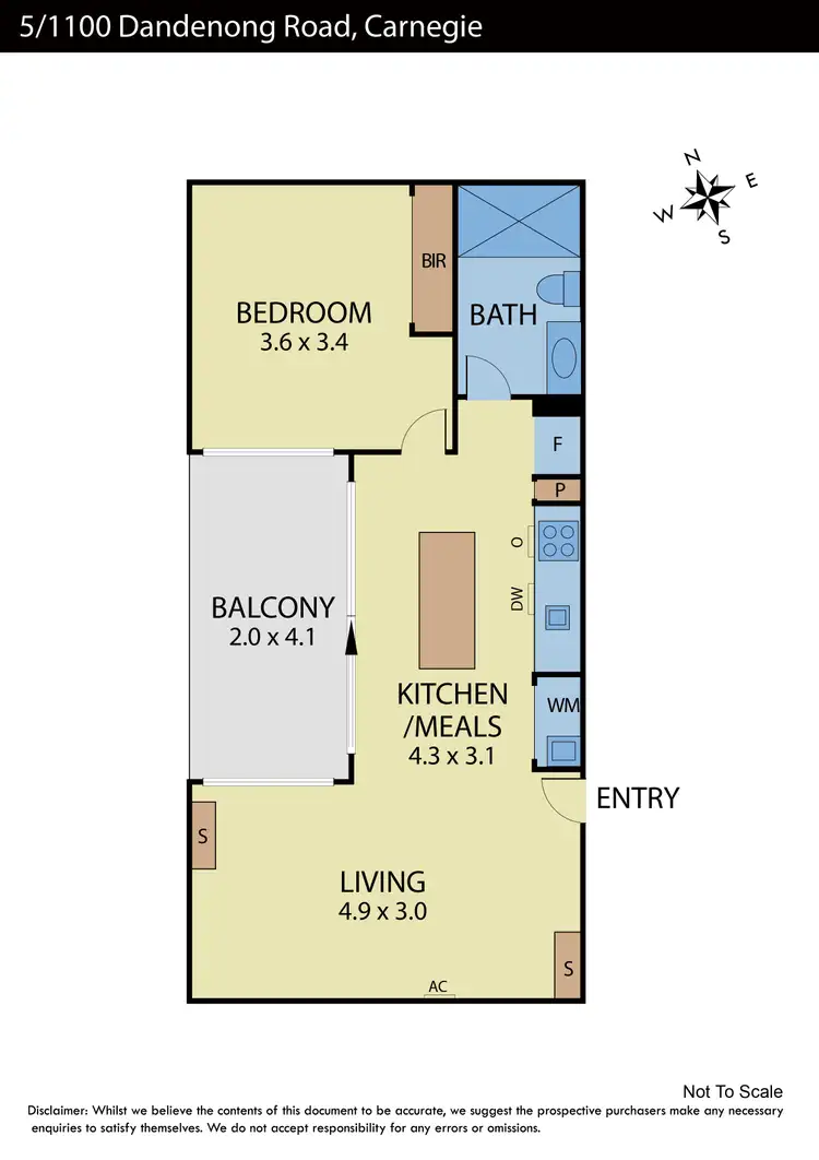 Floorplan of Homely apartment listing, 5/1100 Dandenong Road, Carnegie VIC 3163