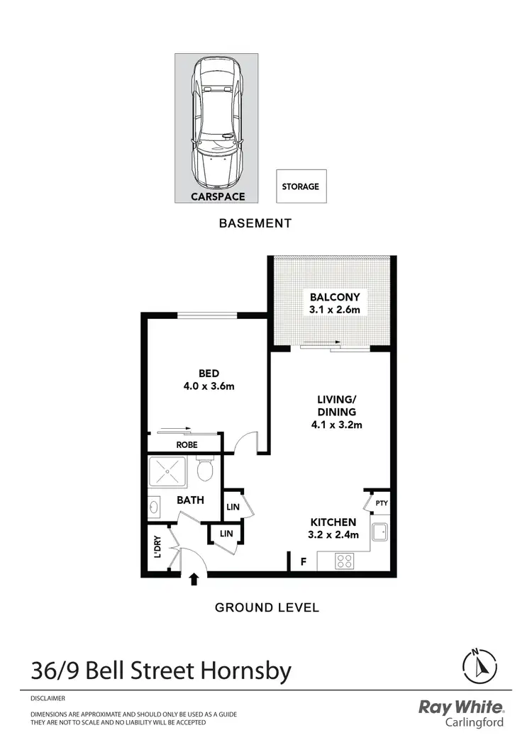 Floorplan of Homely apartment listing, 36/9 Bell Street, Hornsby NSW 2077