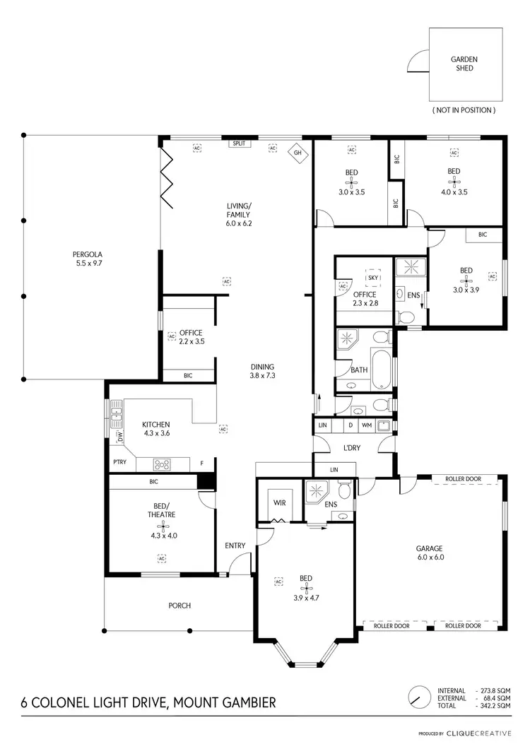 Floorplan of Homely house listing, 6 Colonel Light Place, Mount Gambier SA 5290