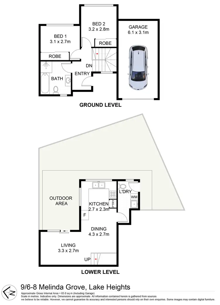 Floorplan of Homely unit listing, 9/6-8 Melinda Grove, Lake Heights NSW 2502