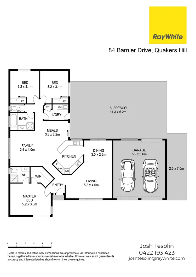 Floorplan of Homely house listing, 84 Barnier Drive, Quakers Hill NSW 2763