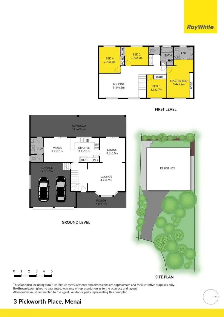 Floorplan of Homely house listing, 3 Pickworth Place, Menai NSW 2234