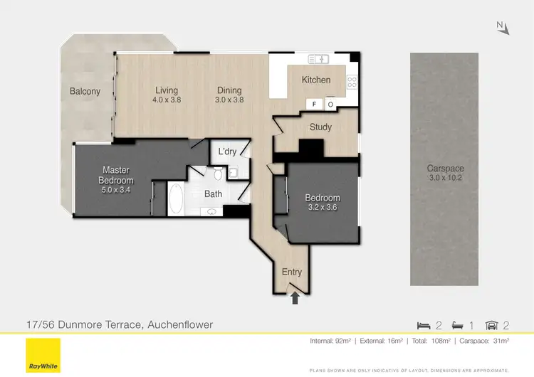 Floorplan of Homely apartment listing, 17/56 Dunmore Terrace, Auchenflower QLD 4066