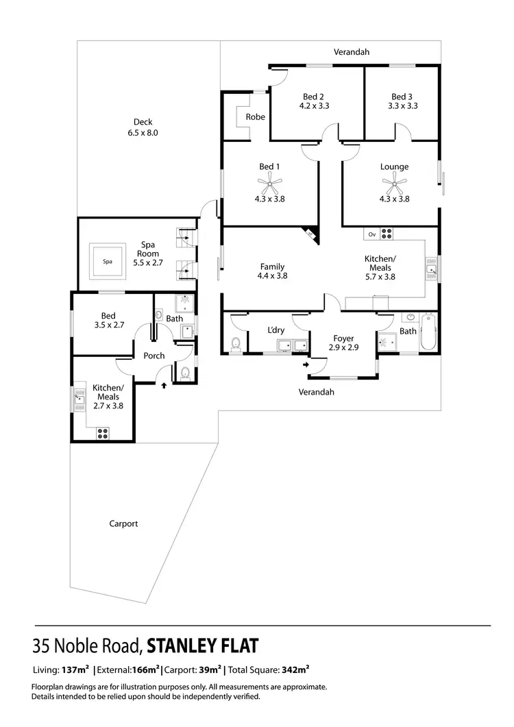 Floorplan of Homely house listing, 35 Noble Road, Stanley Flat SA 5453