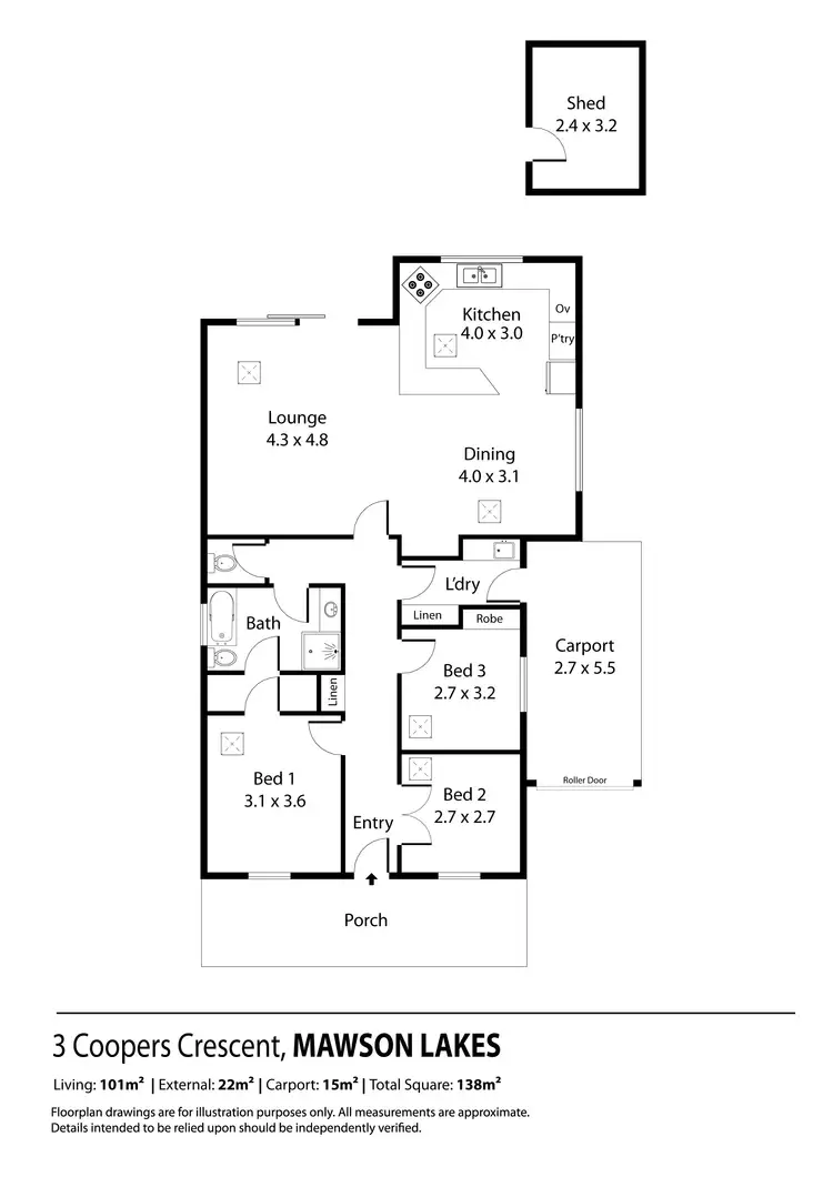 Floorplan of Homely house listing, 3 Coopers Crescent, Mawson Lakes SA 5095