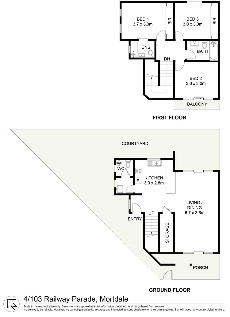 Floorplan of Homely townhouse listing, 4/103-105 Railway Parade, Mortdale NSW 2223