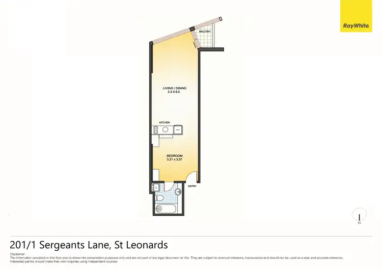 Floorplan of Homely unit listing, 201/1 Sergeants Lane, St Leonards NSW 2065