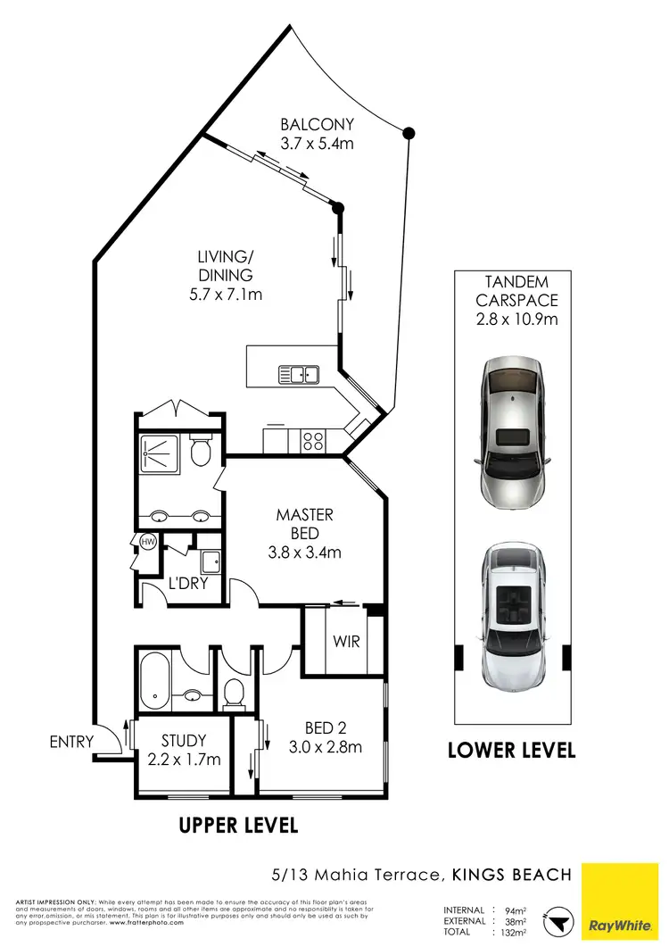 Floorplan of Homely apartment listing, Unit 5/13 Mahia Terrace, Kings Beach QLD 4551
