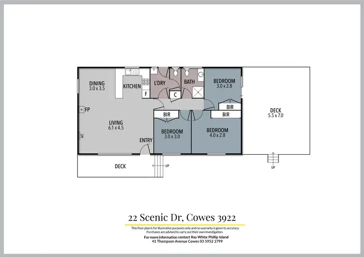 Floorplan of Homely house listing, 22 Scenic Drive, Cowes VIC 3922