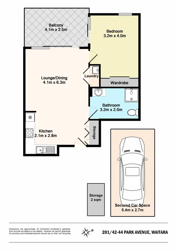 Floorplan of Homely apartment listing, 201/42-44 Park Avenue, Waitara NSW 2077