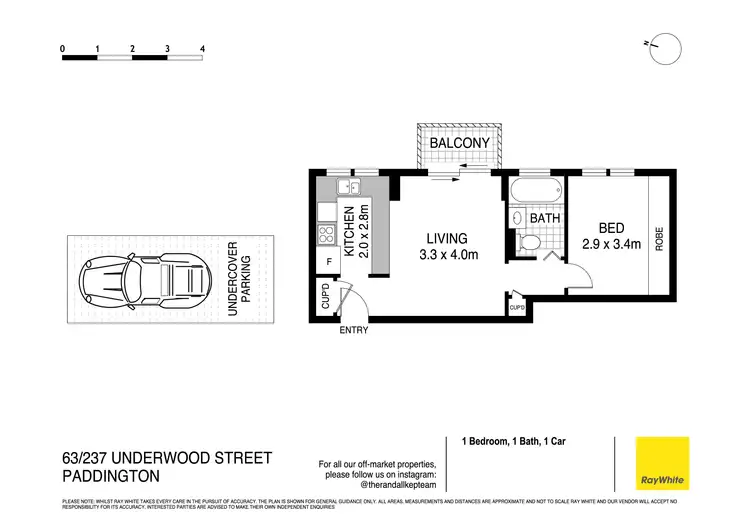 Floorplan of Homely apartment listing, 63/237 Underwood Street, Paddington NSW 2021