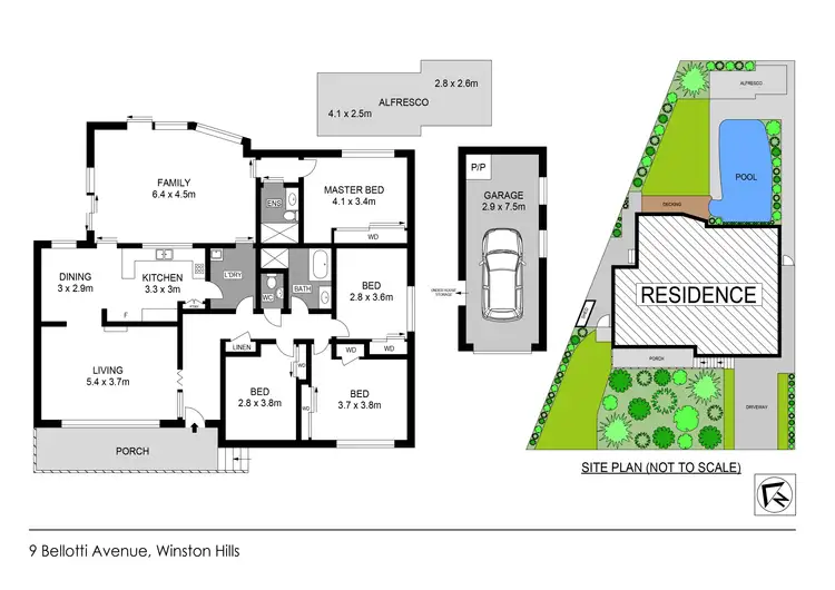 Floorplan of Homely house listing, 9 Bellotti Avenue, Winston Hills NSW 2153