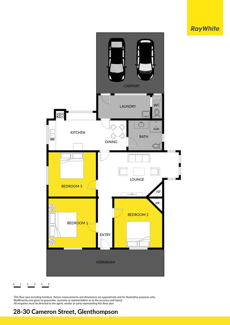 Floorplan of Homely house listing, 28-30 Cameron Street, Glenthompson VIC 3293