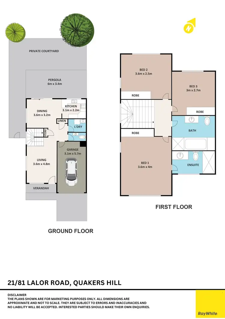 Floorplan of Homely townhouse listing, 21/81 LALOR Road, Quakers Hill NSW 2763