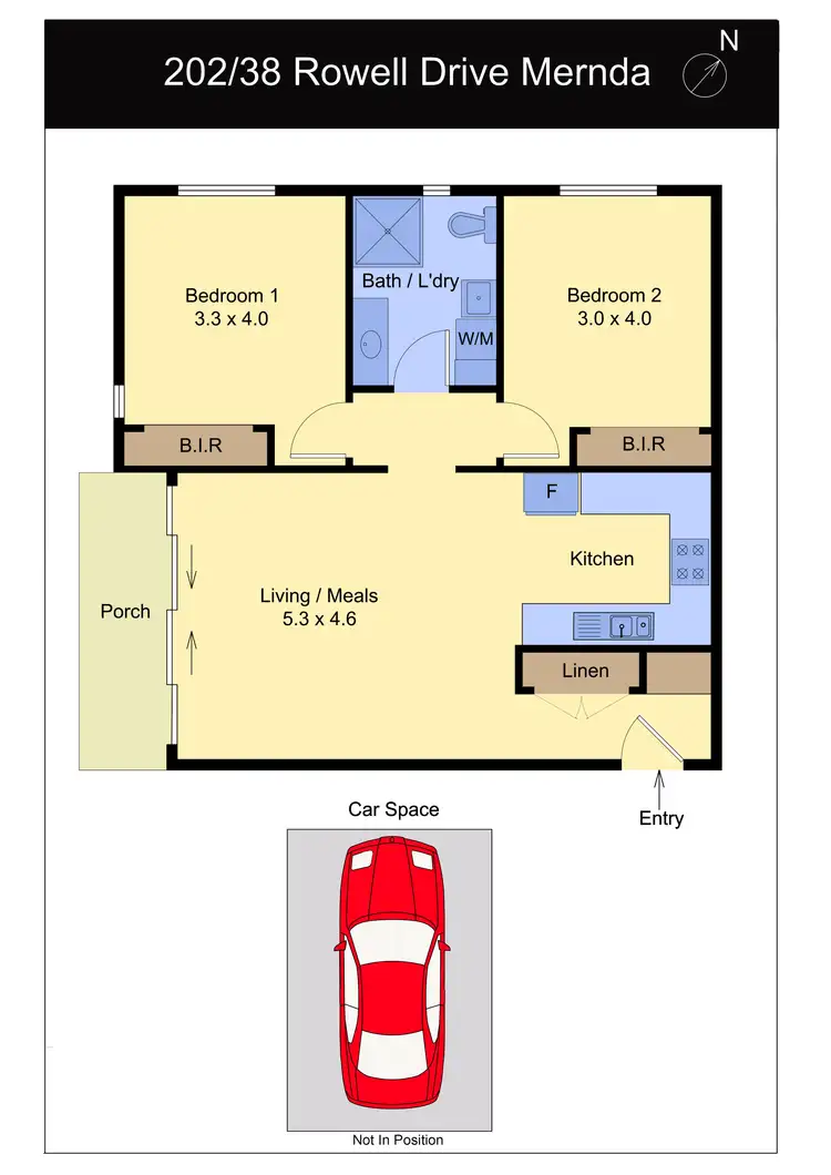 Floorplan of Homely apartment listing, 202/38 Rowell Drive, Mernda VIC 3754