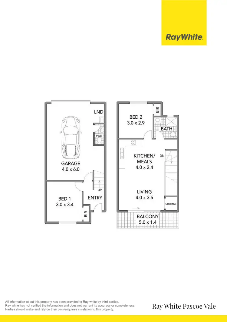 Floorplan of Homely townhouse listing, 2/107 West Street, Hadfield VIC 3046