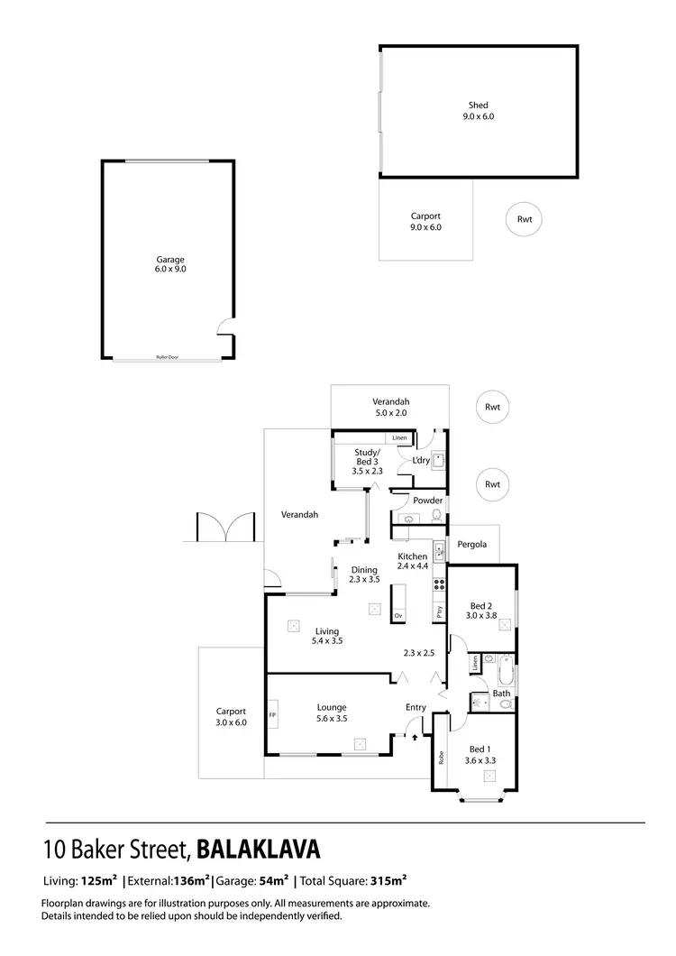 Floorplan of Homely house listing, 10 Baker Street, Balaklava SA 5461