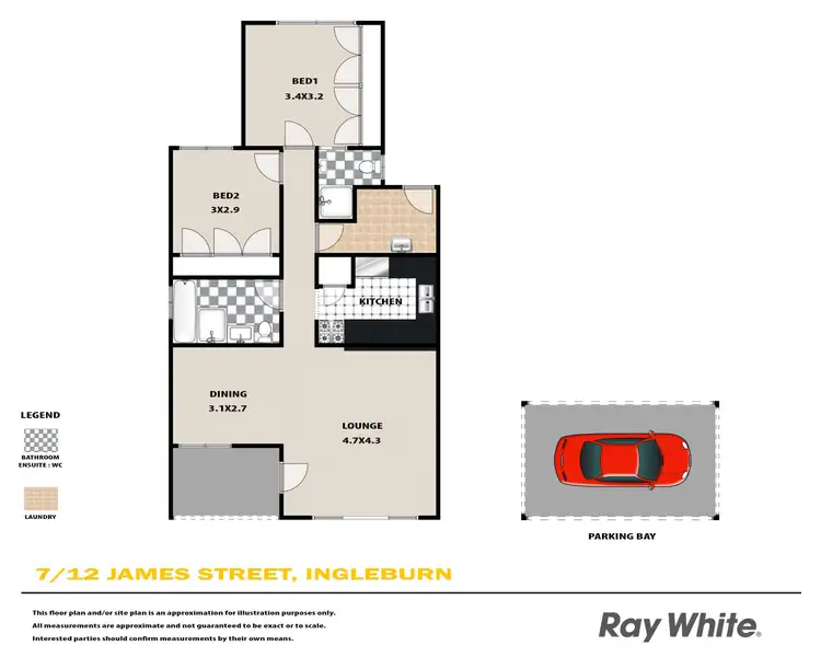 Floorplan of Homely villa listing, 7/12-16 James Street, Ingleburn NSW 2565