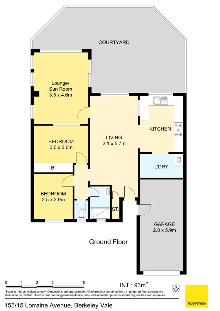 Floorplan of Homely retirement listing, 155/15 Lorraine Avenue, Berkeley Vale NSW 2261