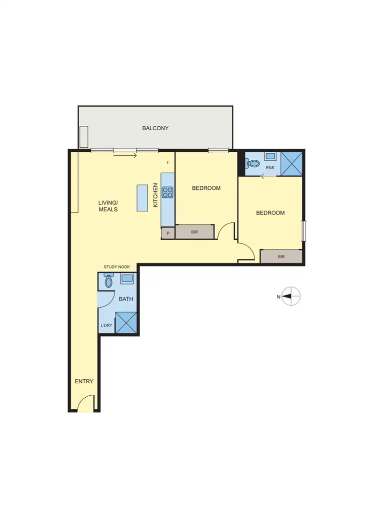 Floorplan of Homely apartment listing, 308/300 Victoria Street, Brunswick VIC 3056