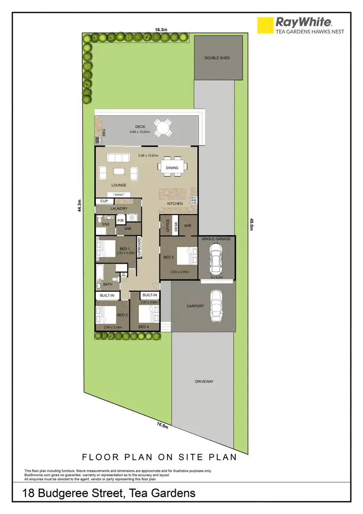 Floorplan of Homely house listing, 18 Budgeree Street, Tea Gardens NSW 2324