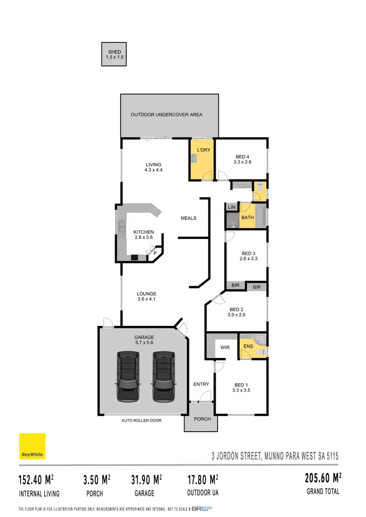 Floorplan of Homely house listing, 3 Jordon Street, Munno Para West SA 5115