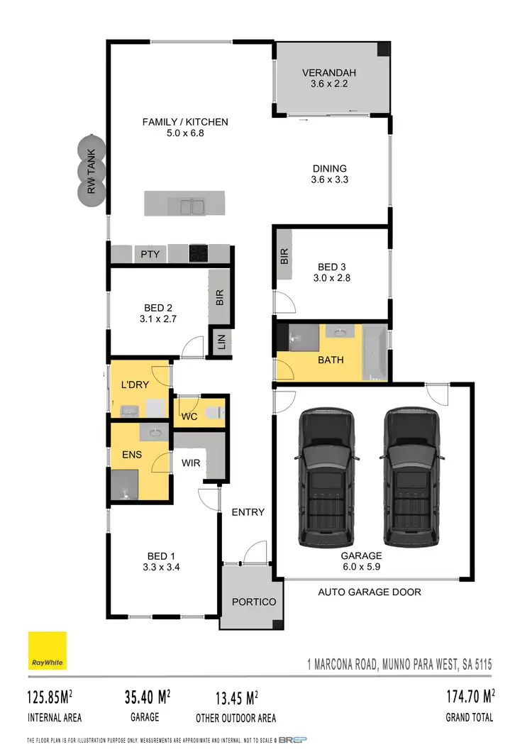 Floorplan of Homely house listing, 1 Marcona Road, Munno Para West SA 5115