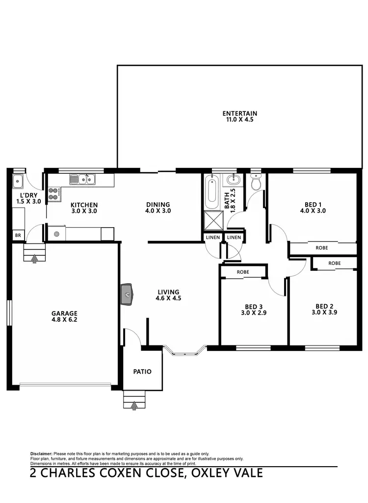 Floorplan of Homely house listing, 2 Charles Coxen Close, Tamworth NSW 2340