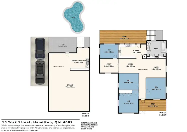 Floorplan of Homely house listing, 15 York Street, Hamilton QLD 4007