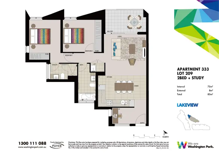 Floorplan of Homely apartment listing, 333/5 Vermont Crescent, Riverwood NSW 2210