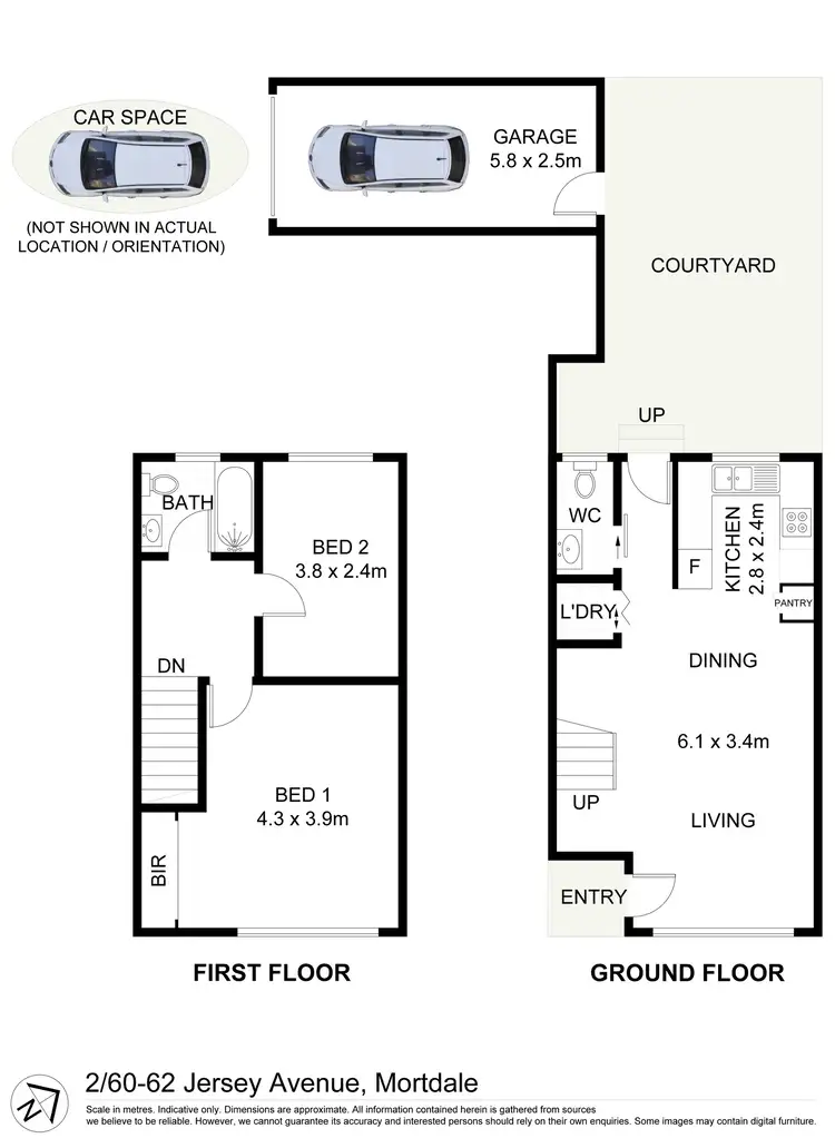 Floorplan of Homely apartment listing, 2/60-62 Jersey Avenue, Mortdale NSW 2223