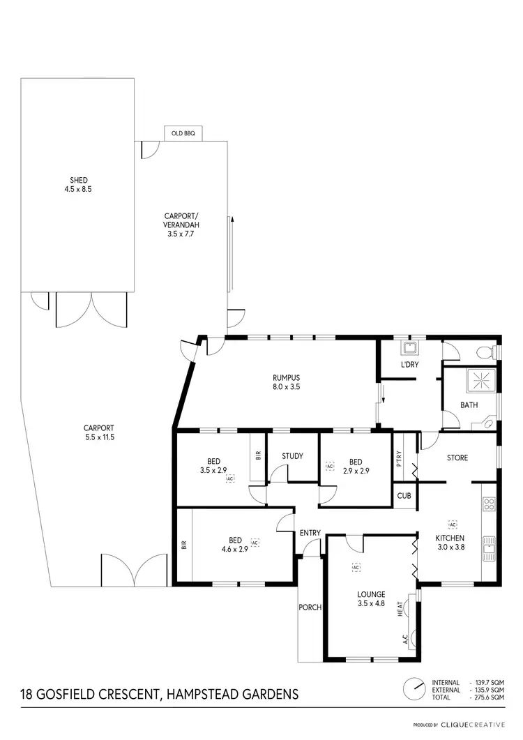 Floorplan of Homely house listing, 18 Gosfield Crescent, Hampstead Gardens SA 5086
