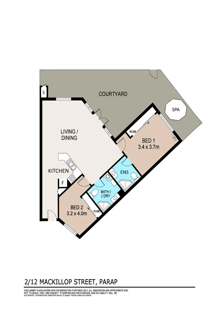 Floorplan of Homely unit listing, 2/12 Mackillop Street, Parap NT 820