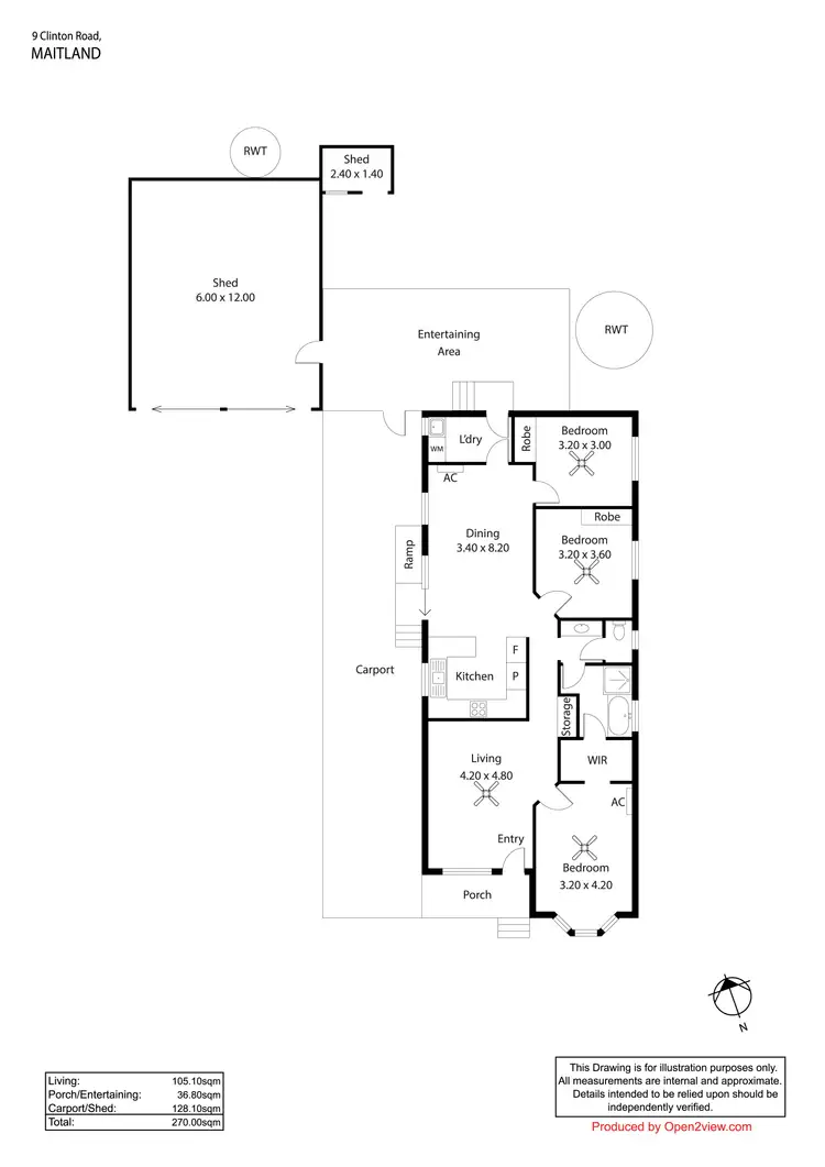 Floorplan of Homely house listing, 9 Clinton Road, Maitland SA 5573