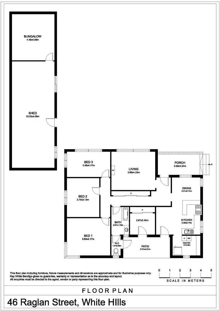 Floorplan of Homely house listing, 46 Raglan Street, White Hills VIC 3550