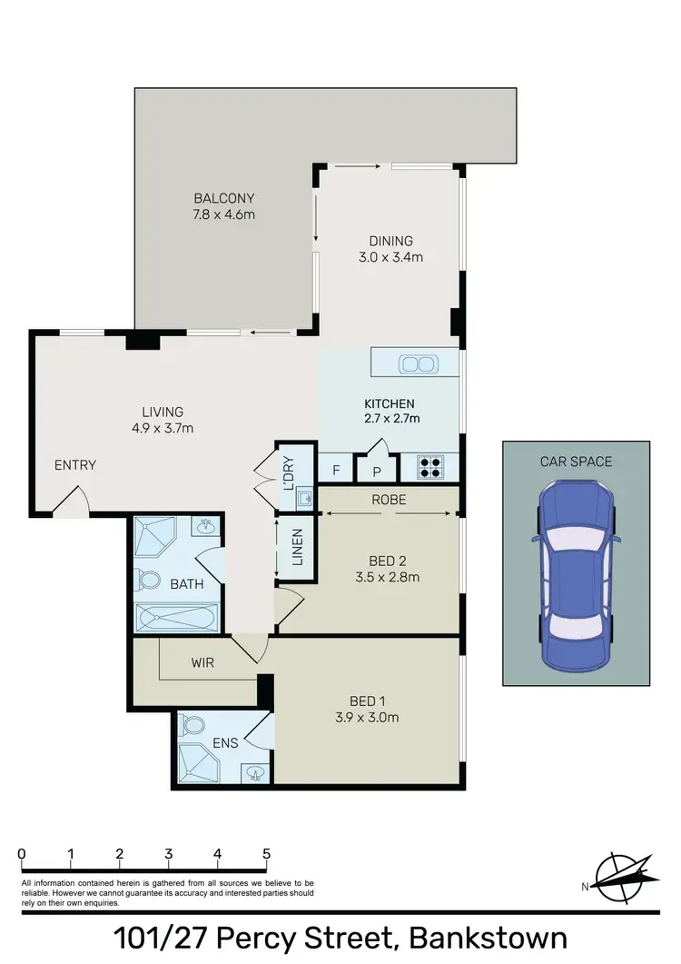 Floorplan of Homely unit listing, 101/27 Percy Street, Bankstown NSW 2200