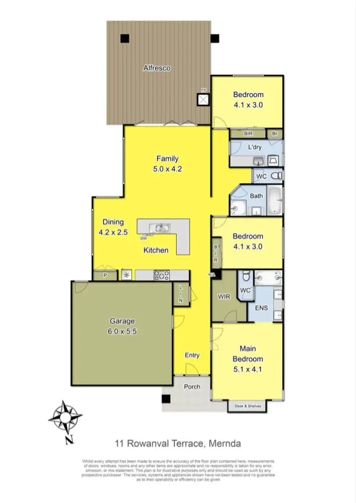 Floorplan of Homely house listing, 11 Rowanval Terrace, Mernda VIC 3754