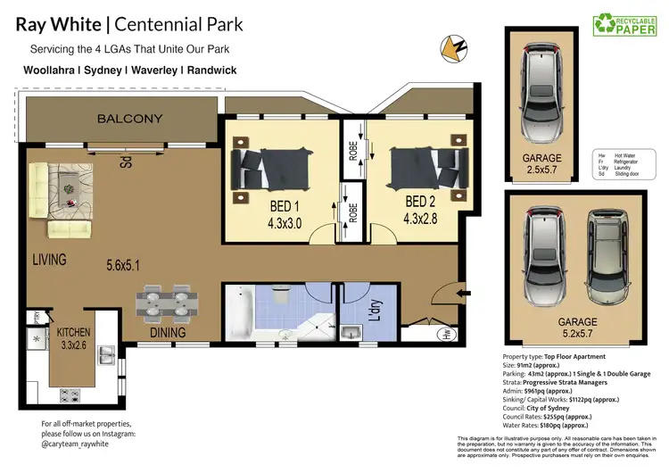 Floorplan of Homely apartment listing, 23/127 Cook Road, Centennial Park NSW 2021