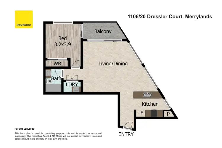 Floorplan of Homely unit listing, 1106/20 Dressler Court, Merrylands NSW 2160