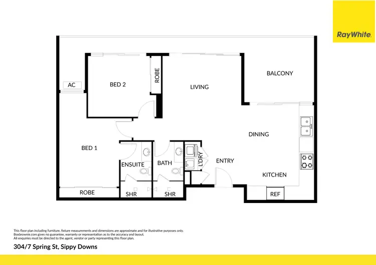 Floorplan of Homely unit listing, 304/7 Spring Street, Sippy Downs QLD 4556