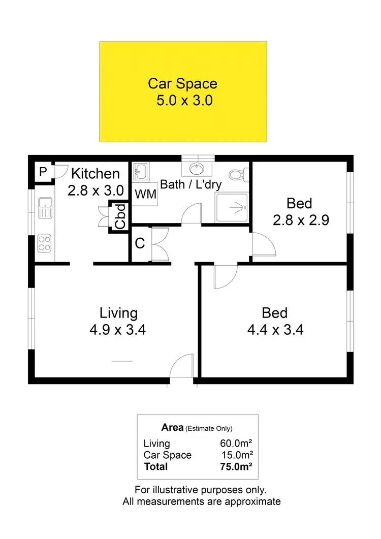 Floorplan of Homely unit listing, 32/180-184 Seaview Road, Henley Beach South SA 5022