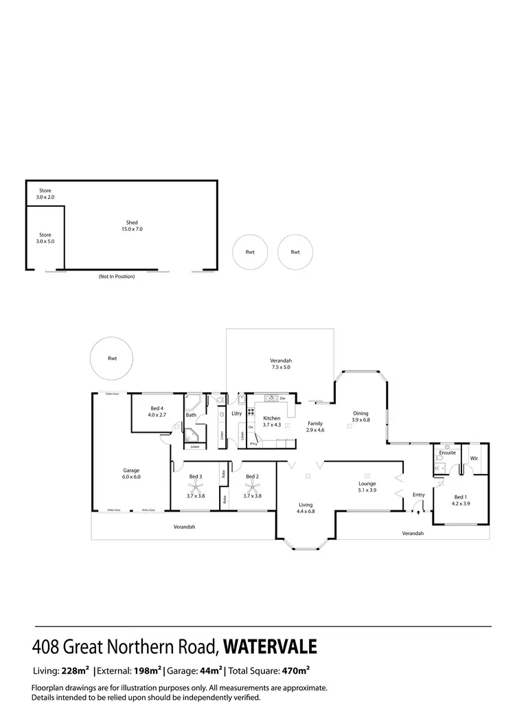 Floorplan of Homely house listing, 408 Great Northern Road, Watervale SA 5452
