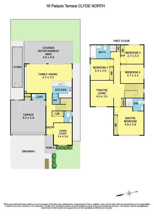 Floorplan of Homely house listing, 16 Palacio Terrace, Clyde North VIC 3978