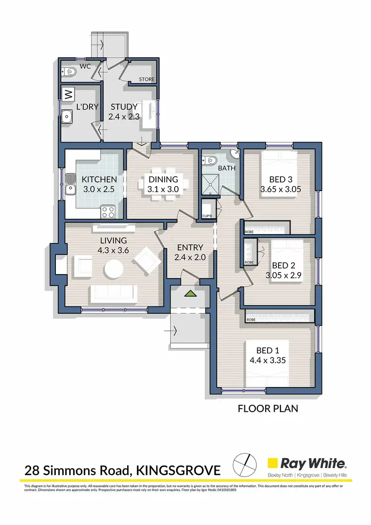 Floorplan of Homely house listing, 28 Simmons Road, Kingsgrove NSW 2208