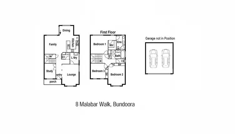 Floorplan of Homely house listing, 8 Malabar Walk, Bundoora VIC 3083