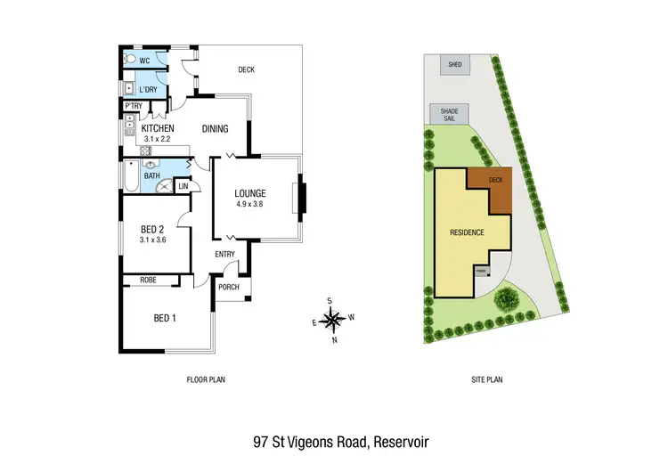 Floorplan of Homely house listing, 97 St Vigeons Road, Reservoir VIC 3073