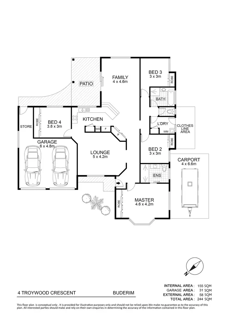 Floorplan of Homely house listing, 4 Troywood Crescent, Buderim QLD 4556