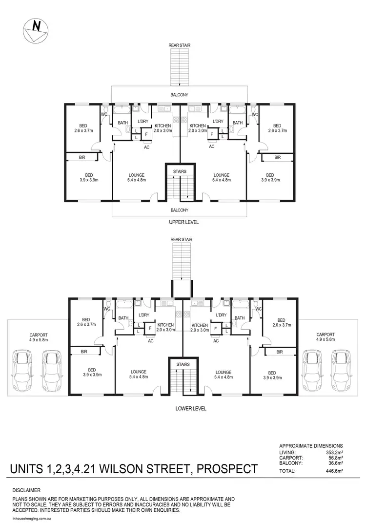 Floorplan of Homely block of units listing, 1,2,3,4/21 Wilson Street, Prospect SA 5082