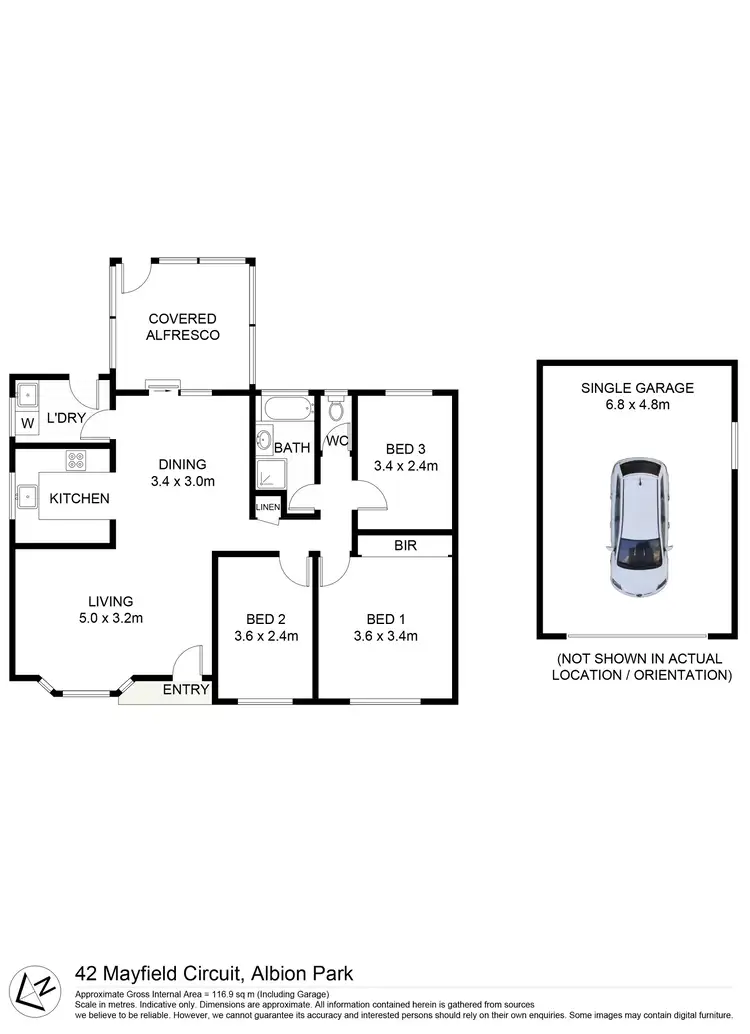 Floorplan of Homely house listing, 42 Mayfield Circuit, Albion Park NSW 2527